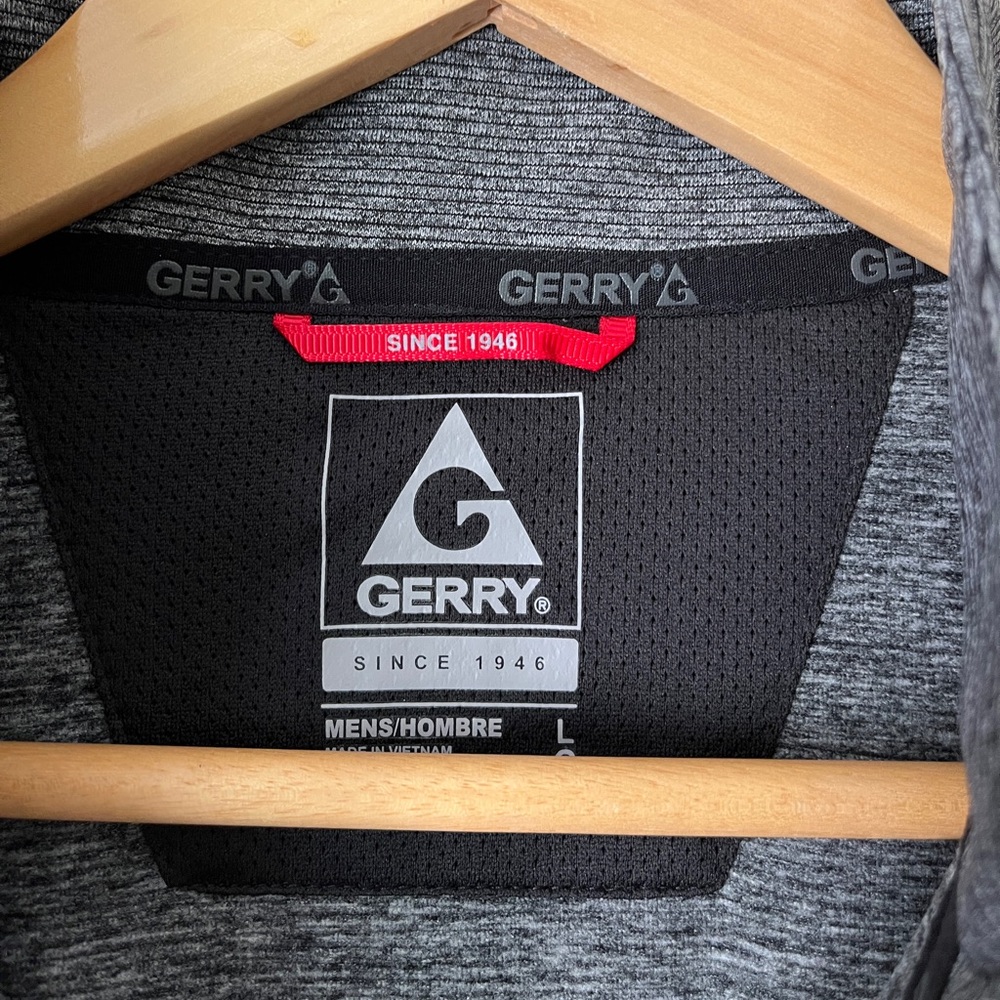 NWT Gerry Long Sleeve 1/4 Zip Shirt Men Large Grey - Picture 6 of 9